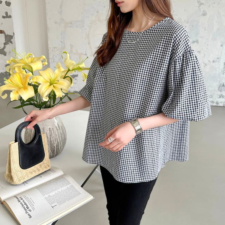 バルーンスリーブブラウス ブラウス オフィスカジュアル | COCOMOMO | 詳細画像3 