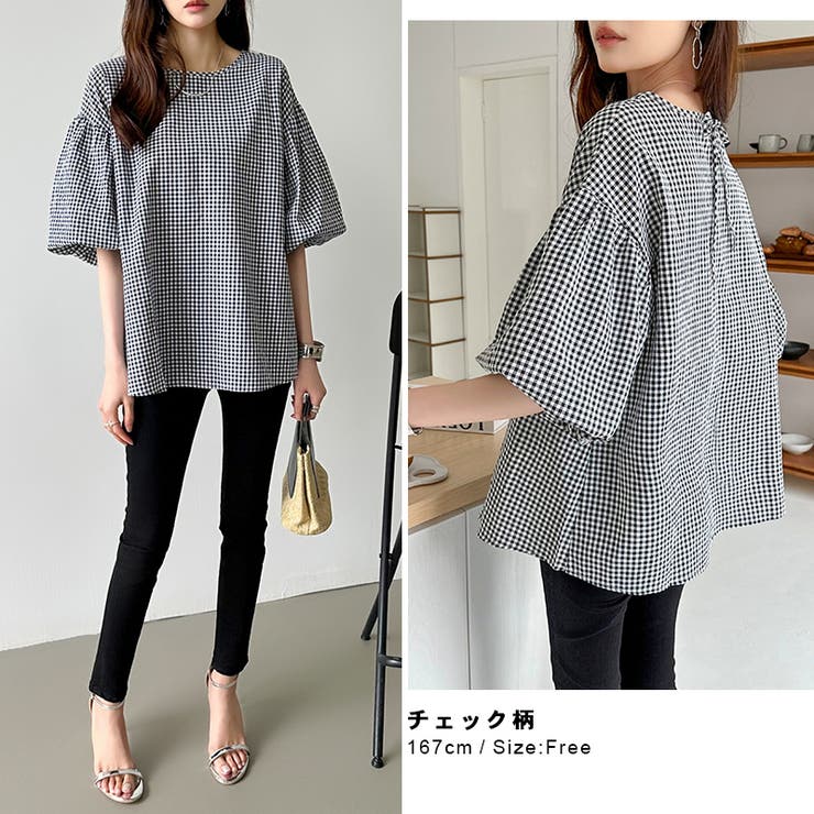 バルーンスリーブブラウス ブラウス オフィスカジュアル | COCOMOMO | 詳細画像4 