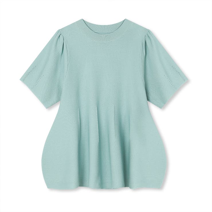 ペプラムトップス サマーニット オフィスカジュアル | COCOMOMO | 詳細画像29 