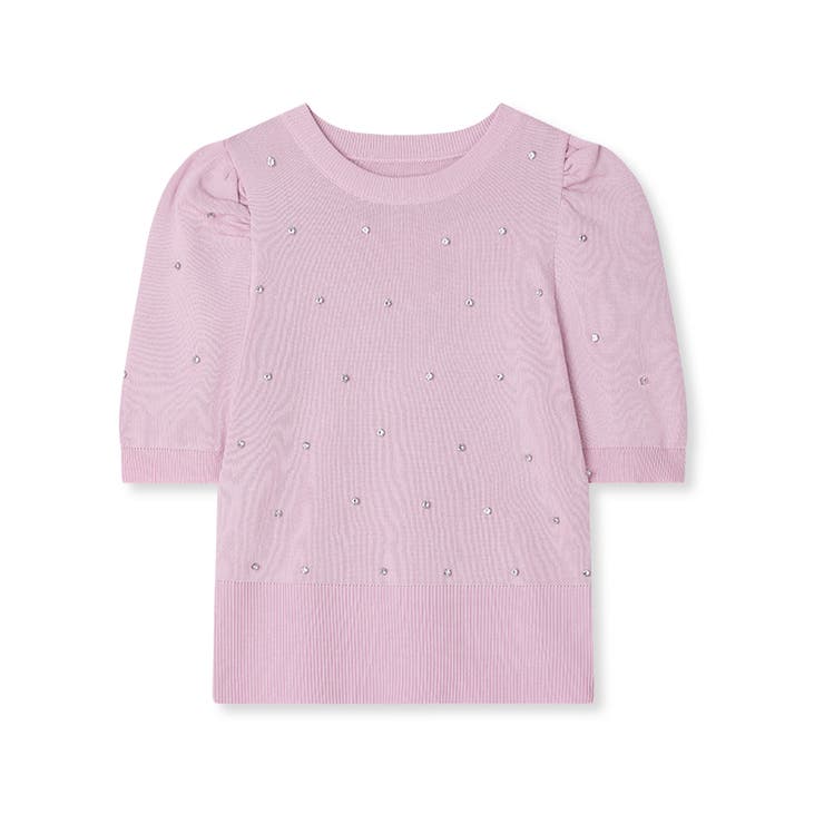 キラキラビジューニット サマーニット パフスリーブ | COCOMOMO | 詳細画像20 