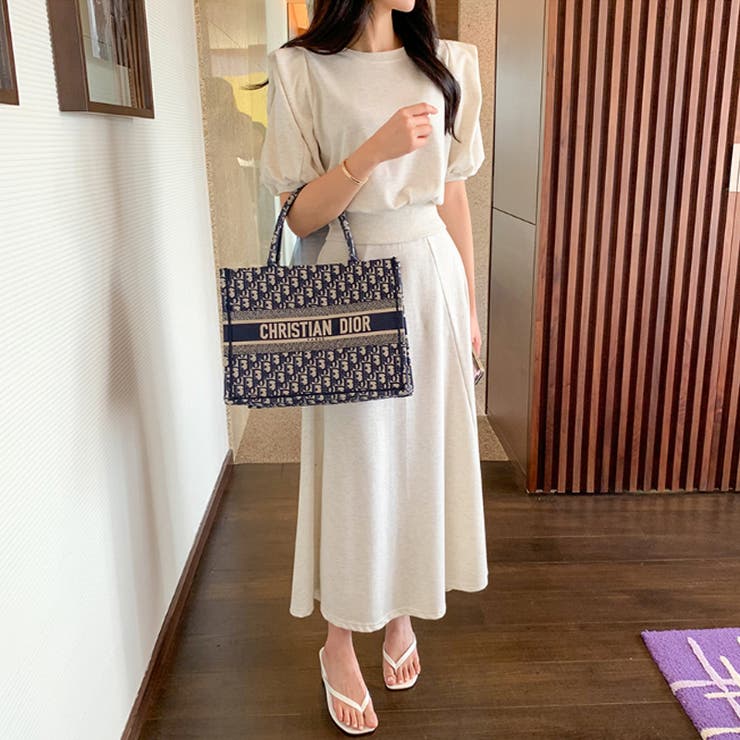 セットアップ パフスリーブ ロングスカートセット | COCOMOMO | 詳細画像8 