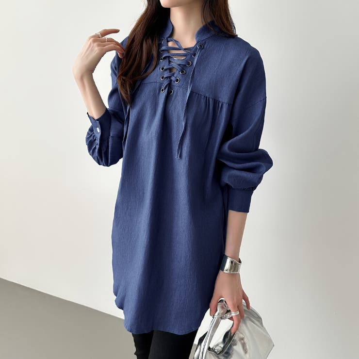 ヴィンテージライクデニムショート丈シャツ | PUAL CE CIN