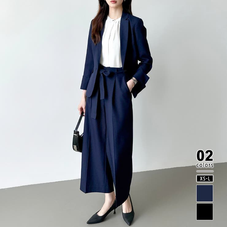 ごほうび　リフレクト　パンツ　スーツセットアップ　ネイビー　M L ウール ごほうび リフレクト パンツ スーツセットアップ ネイビー M L