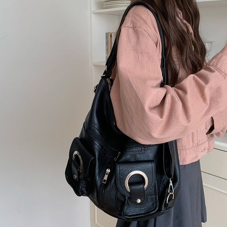 ショルダーバッグ 2wayフェイクレザーバッグ リュック | COCOMOMO | 詳細画像10 