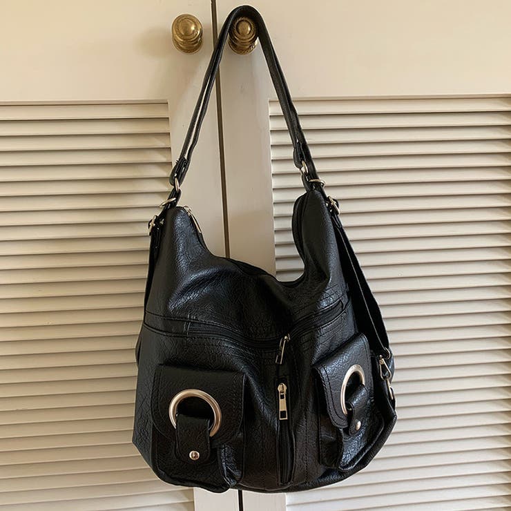 ショルダーバッグ 2wayフェイクレザーバッグ リュック | COCOMOMO | 詳細画像14 