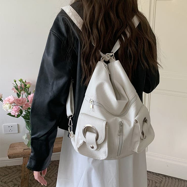 ショルダーバッグ 2wayフェイクレザーバッグ リュック | COCOMOMO | 詳細画像7 