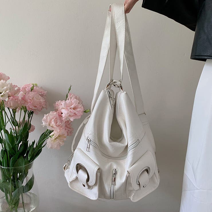 ショルダーバッグ 2wayフェイクレザーバッグ リュック | COCOMOMO | 詳細画像8 