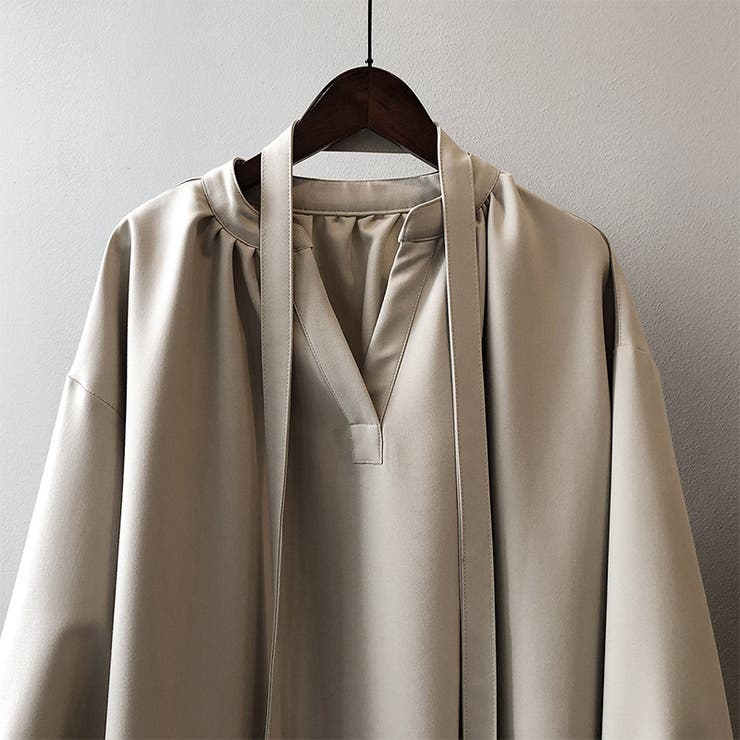 ワンピース キーネックロングワンピース 大人きれいめ[品番