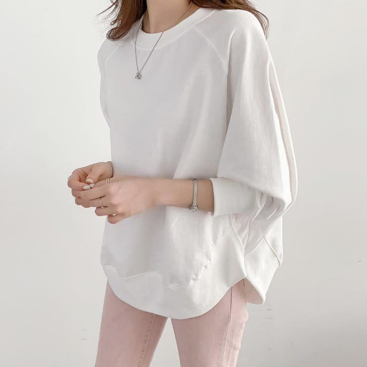 トレーナー ドルマンスリーブスウェット ゆったり体型カバー | COCOMOMO | 詳細画像4 