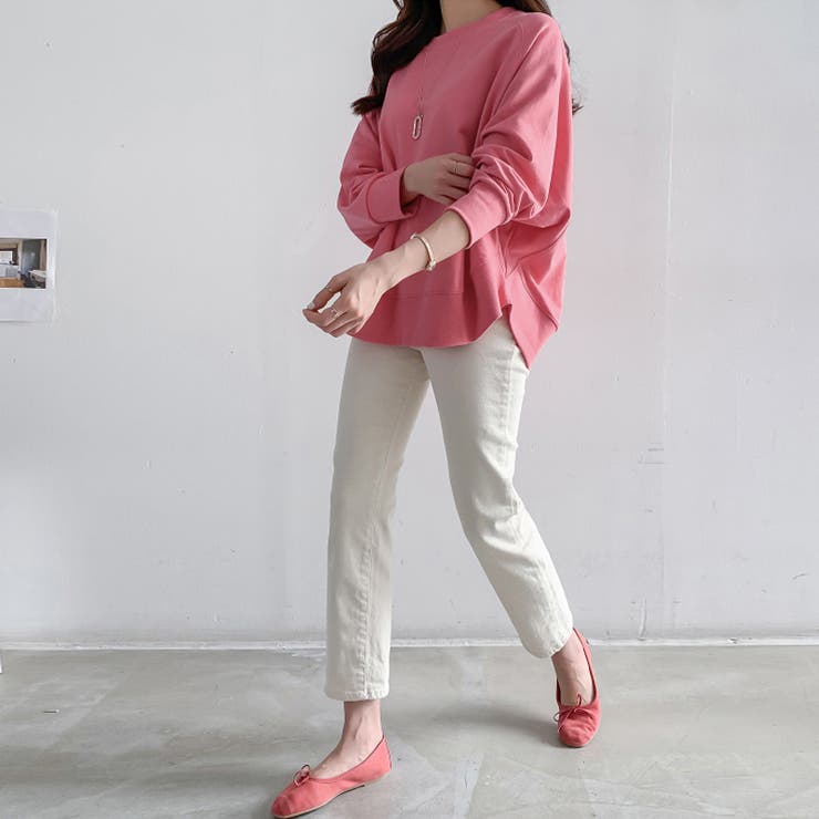 トレーナー ドルマンスリーブスウェット ゆったり体型カバー | COCOMOMO | 詳細画像17 