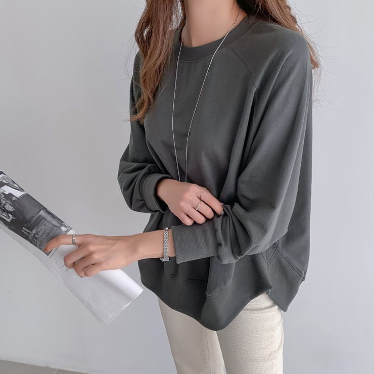 トレーナー ドルマンスリーブスウェット ゆったり体型カバー | COCOMOMO | 詳細画像21 