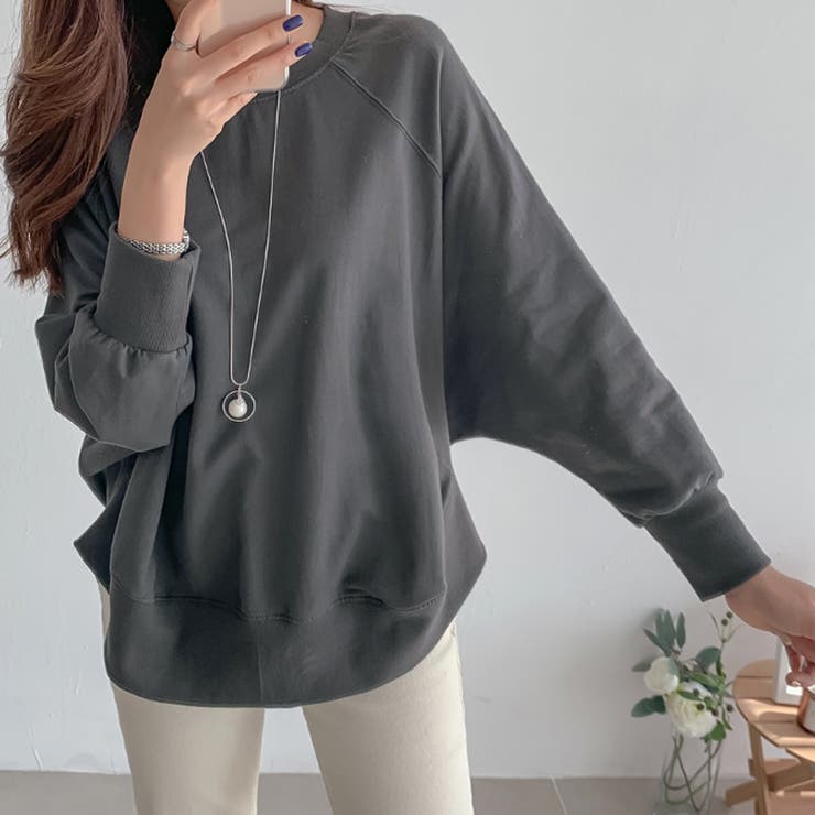 トレーナー ドルマンスリーブスウェット ゆったり体型カバー | COCOMOMO | 詳細画像20 