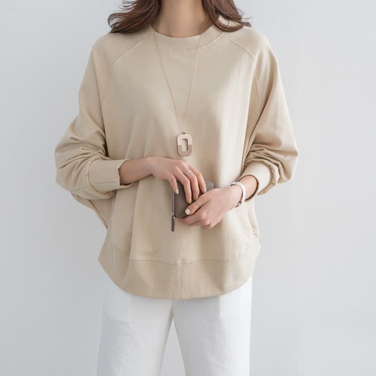 トレーナー ドルマンスリーブスウェット ゆったり体型カバー | COCOMOMO | 詳細画像9 