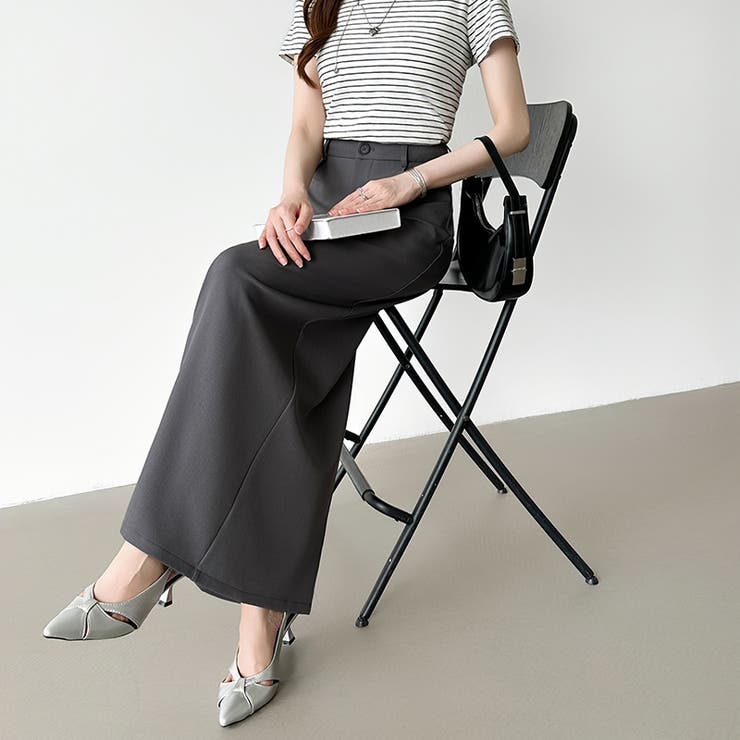 新色登場！選べる2丈バックスリット入りナロースカート タイトスカート | COCOMOMO | 詳細画像38 