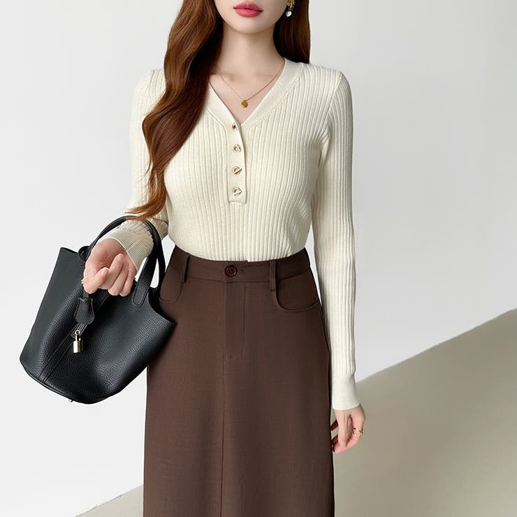 新色登場！選べる2丈バックスリット入りナロースカート タイトスカート | COCOMOMO | 詳細画像52 