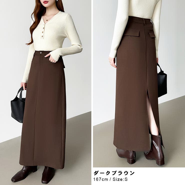 新色登場！選べる2丈バックスリット入りナロースカート タイトスカート | COCOMOMO | 詳細画像53 