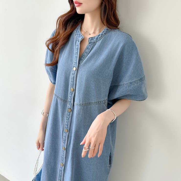 デニムワンピース デニムシャツワンピース 韓国ファッション | COCOMOMO | 詳細画像11 