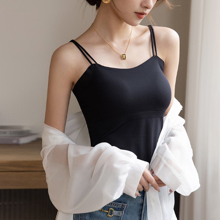 ダブルストラップ カップ付きキャミソール ブラトップ | COCOMOMO | 詳細画像11 