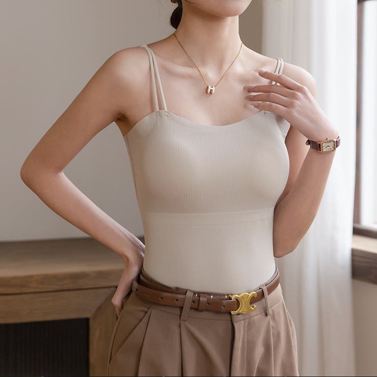 ダブルストラップ カップ付きキャミソール ブラトップ | COCOMOMO | 詳細画像6 