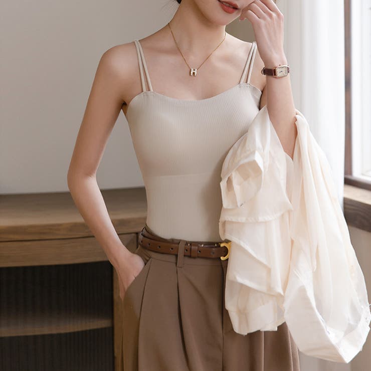 ダブルストラップ カップ付きキャミソール ブラトップ | COCOMOMO | 詳細画像7 