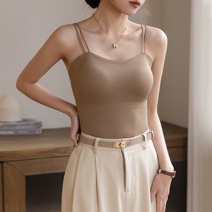 ダブルストラップ カップ付きキャミソール ブラトップ | COCOMOMO | 詳細画像9 