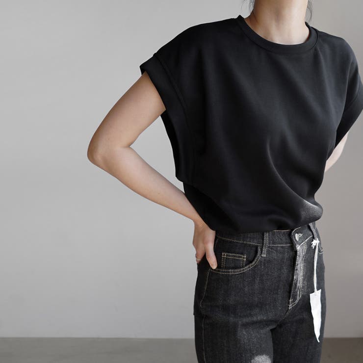 フレンチスリーブTシャツ 脇見え防止 カットソー | COCOMOMO | 詳細画像9 