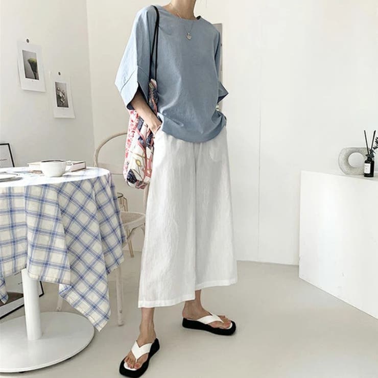 コットンリネンブラウス 涼感ブラウス 体型カバー | COCOMOMO | 詳細画像17 