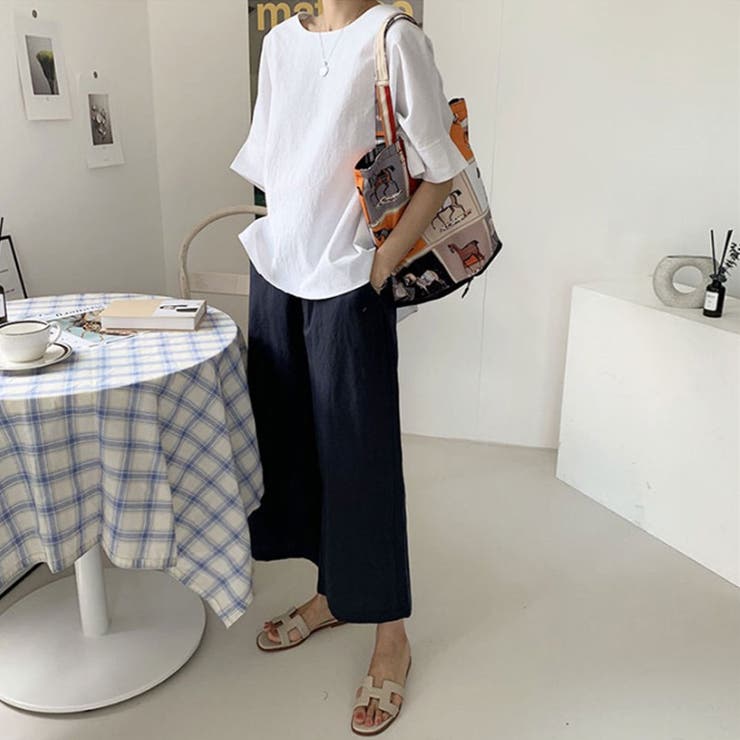 コットンリネンブラウス 涼感ブラウス 体型カバー | COCOMOMO | 詳細画像6 