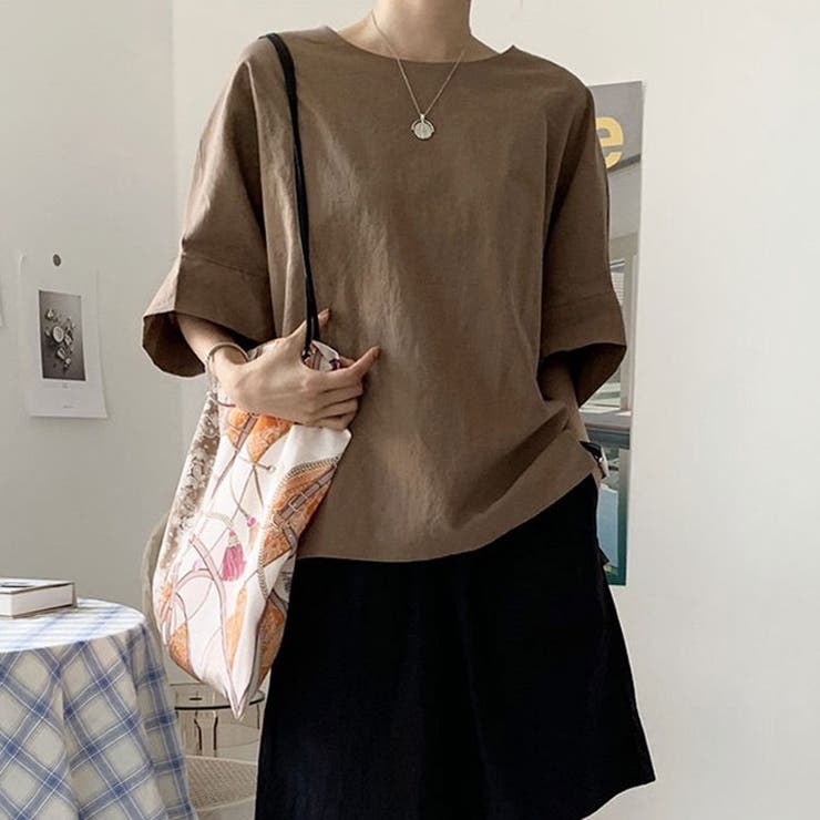 コットンリネンブラウス 涼感ブラウス 体型カバー | COCOMOMO | 詳細画像9 