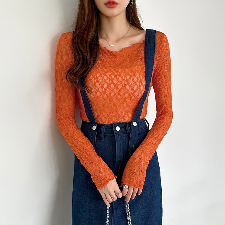 シアートップス 総レース チュールトップス[品番:COCW0005958 シアートップス 総レース チュールトップス[品番:COCW0005958