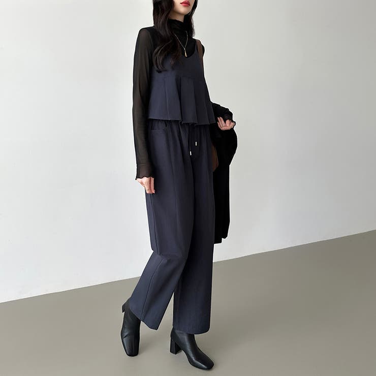 セットアップ夏 ペプラムキャミソール ワイドパンツ | COCOMOMO | 詳細画像16 