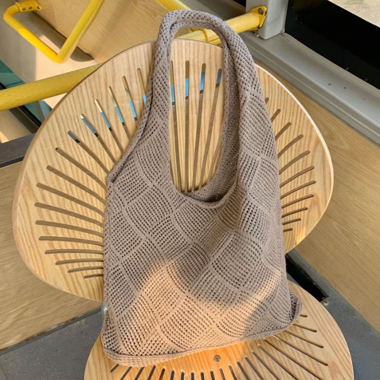 ニット編みバッグ ニットトートバッグ ショルダーバッグ | COCOMOMO | 詳細画像11 