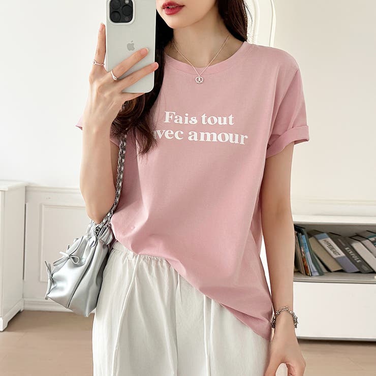 tシャツ 英字ロゴTシャツ 韓国ファッション | COCOMOMO | 詳細画像15 