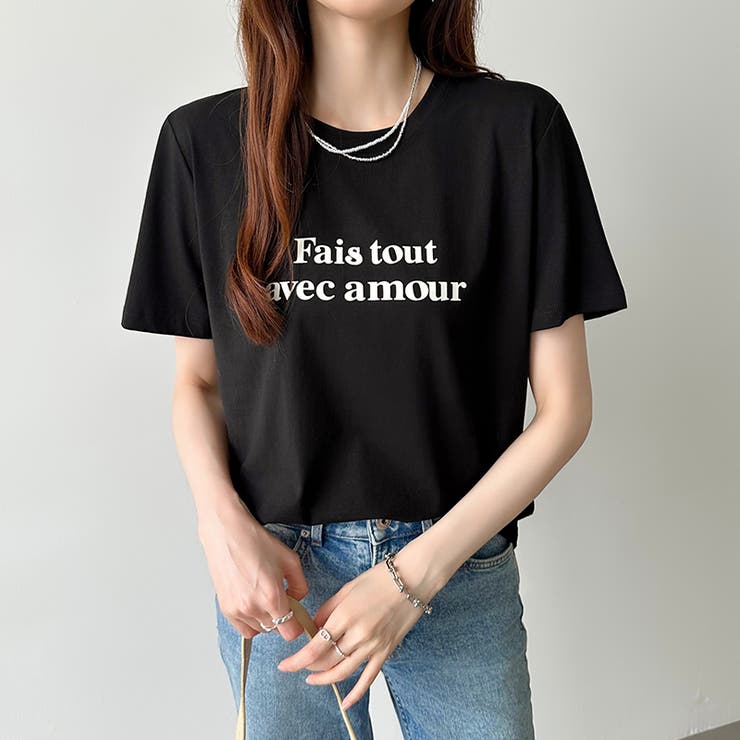 tシャツ 英字ロゴTシャツ 韓国ファッション | COCOMOMO | 詳細画像2 