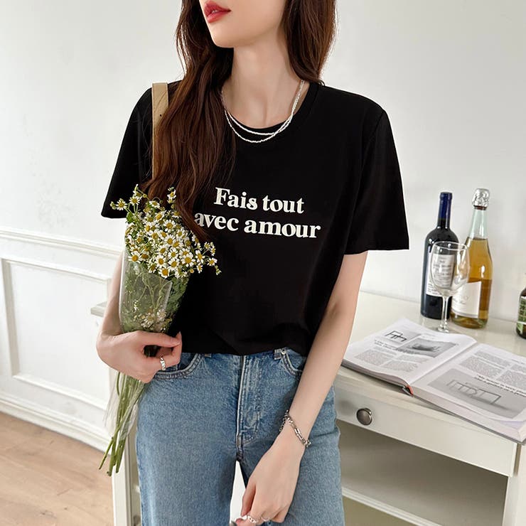 Tシャツ レディース 英字 半袖 ロゴ 韓国 ロング丈 ゆったり 着痩せ 薄地 Amazon | [二力] tシャツ レディース ゆったり 夏着 半袖