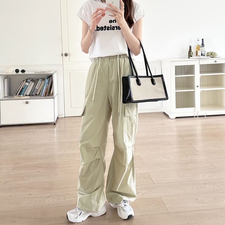 カーゴパンツ パラシュートパンツ 韓国ファッション[品番 カーゴパンツ パラシュートパンツ 韓国ファッション[品番