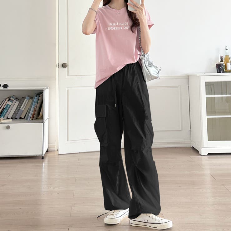 カーゴパンツ パラシュートパンツ 韓国ファッション[品番：COCW0005975