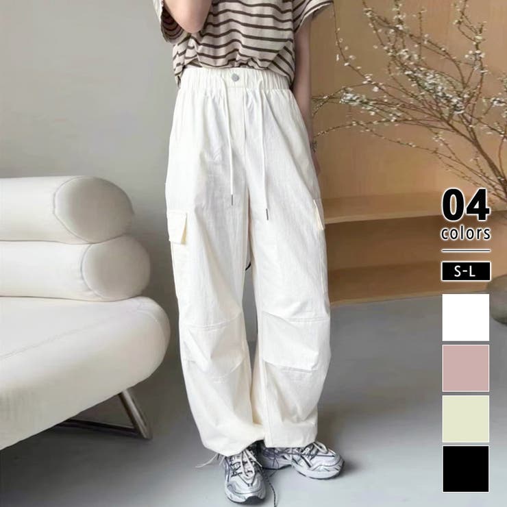 カーゴパンツ パラシュートパンツ 韓国ファッション[品番：COCW0005975