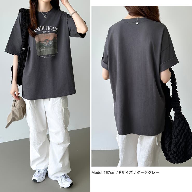 ロゴプリント オーバーサイズ フリースコットンTシャツ セール】ポケット付きオーバーサイズシルエットロゴプリントT