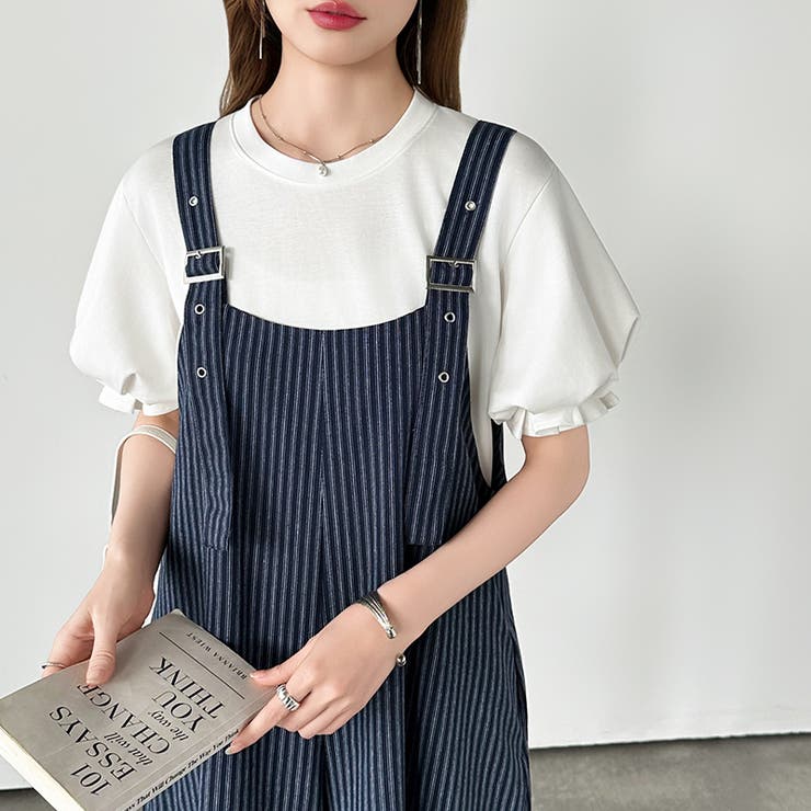 【新色登場】 ワイドサロペット オールインワン | COCOMOMO | 詳細画像23 