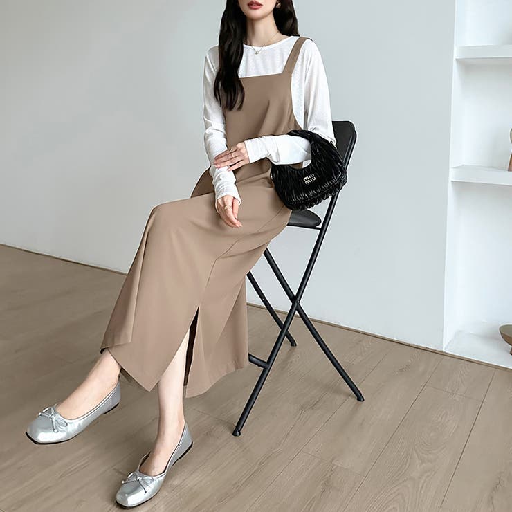 サロペットスカート サロペット ワンピース | COCOMOMO | 詳細画像4 