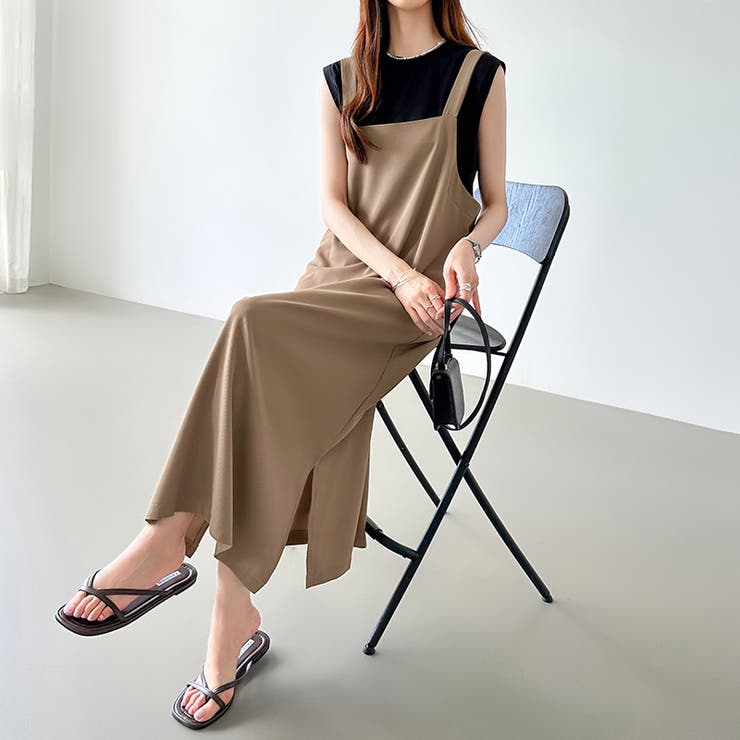 サロペットスカート サロペット ワンピース | COCOMOMO | 詳細画像13 