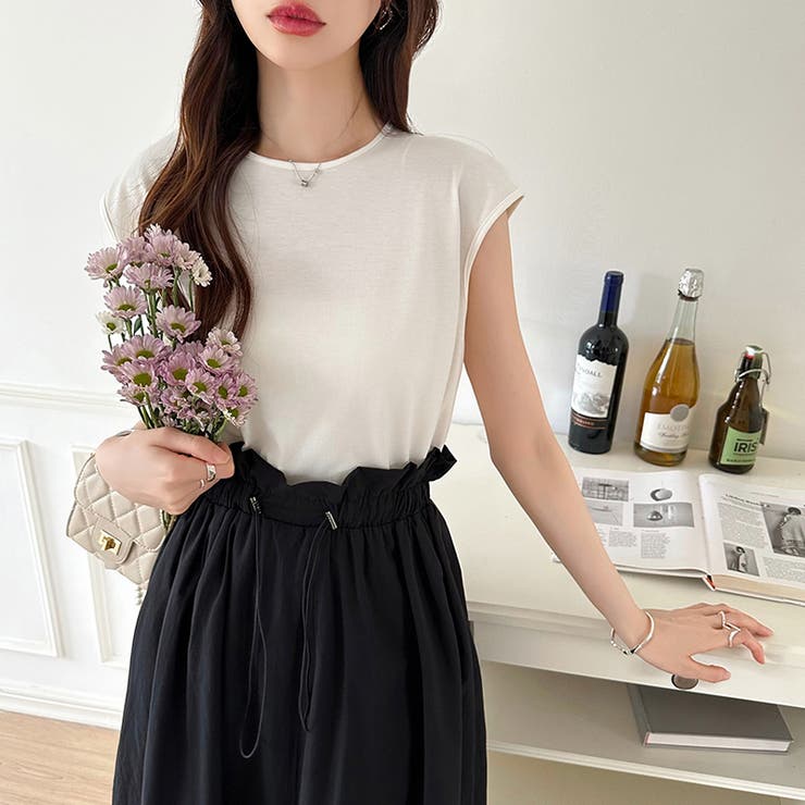 ドッキングワンピース ドローコード付き切り替えワンピース 夏ワンピース | COCOMOMO | 詳細画像6 