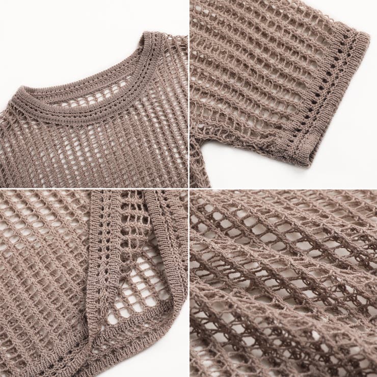 メッシュニット 透かし編み 韓国ファッション | COCOMOMO | 詳細画像20 