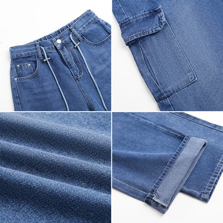 デニムカーゴパンツ デニムパンツ 韓国ファッション | COCOMOMO | 詳細画像11 