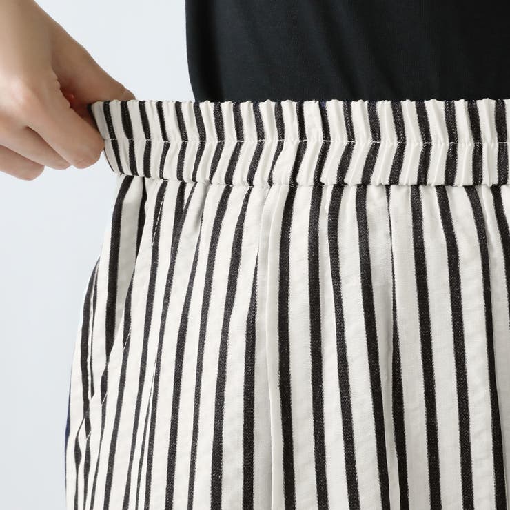 さらっと快適リラクシーワイドパンツ ストライプパンツ ワイドパンツ | COCOMOMO | 詳細画像62 