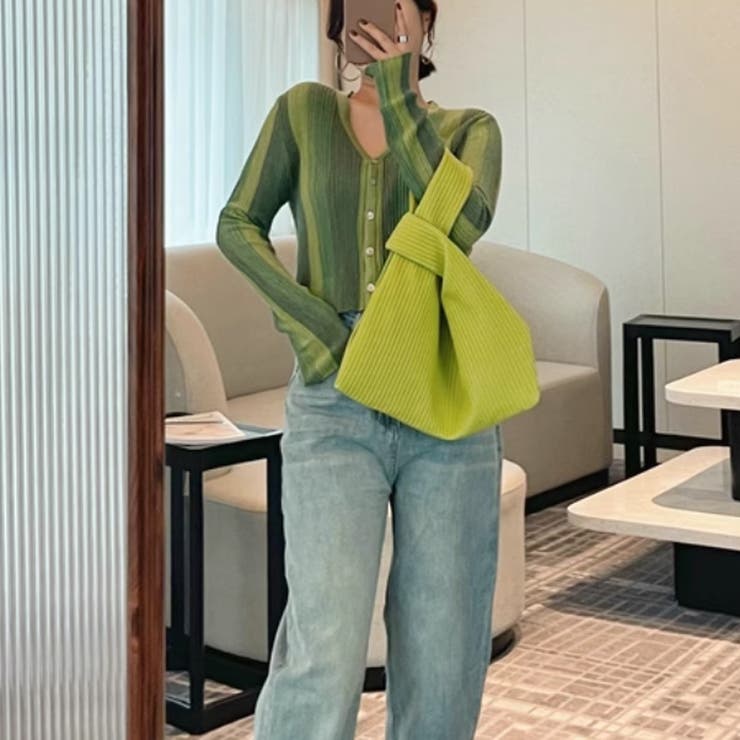 vネックカーディガン リブニット 韓国ファッション | COCOMOMO | 詳細画像12 