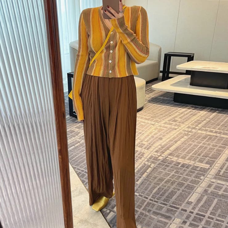 vネックカーディガン リブニット 韓国ファッション | COCOMOMO | 詳細画像6 