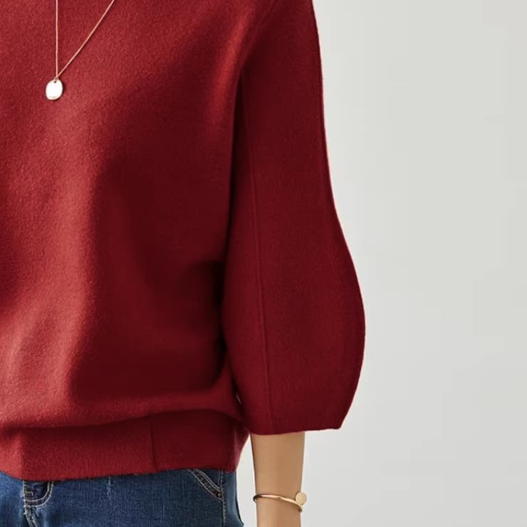 ニットトップス 立体フォルム オフィスカジュアル | COCOMOMO | 詳細画像2 