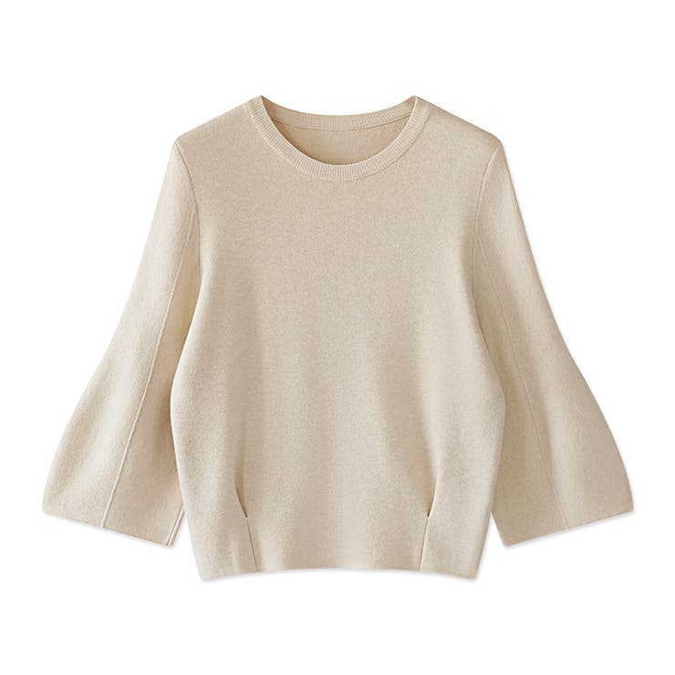 ニットトップス 立体フォルム オフィスカジュアル | COCOMOMO | 詳細画像67 